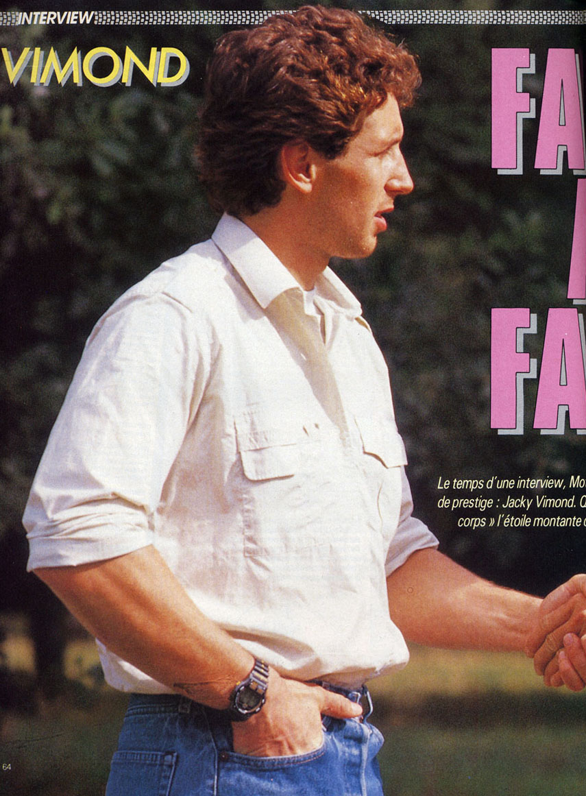 La page 1 de l'interview de Jean-Michel Bayle par Jacky Vimond pour le magazine Moto Crampons d'octobre 1987